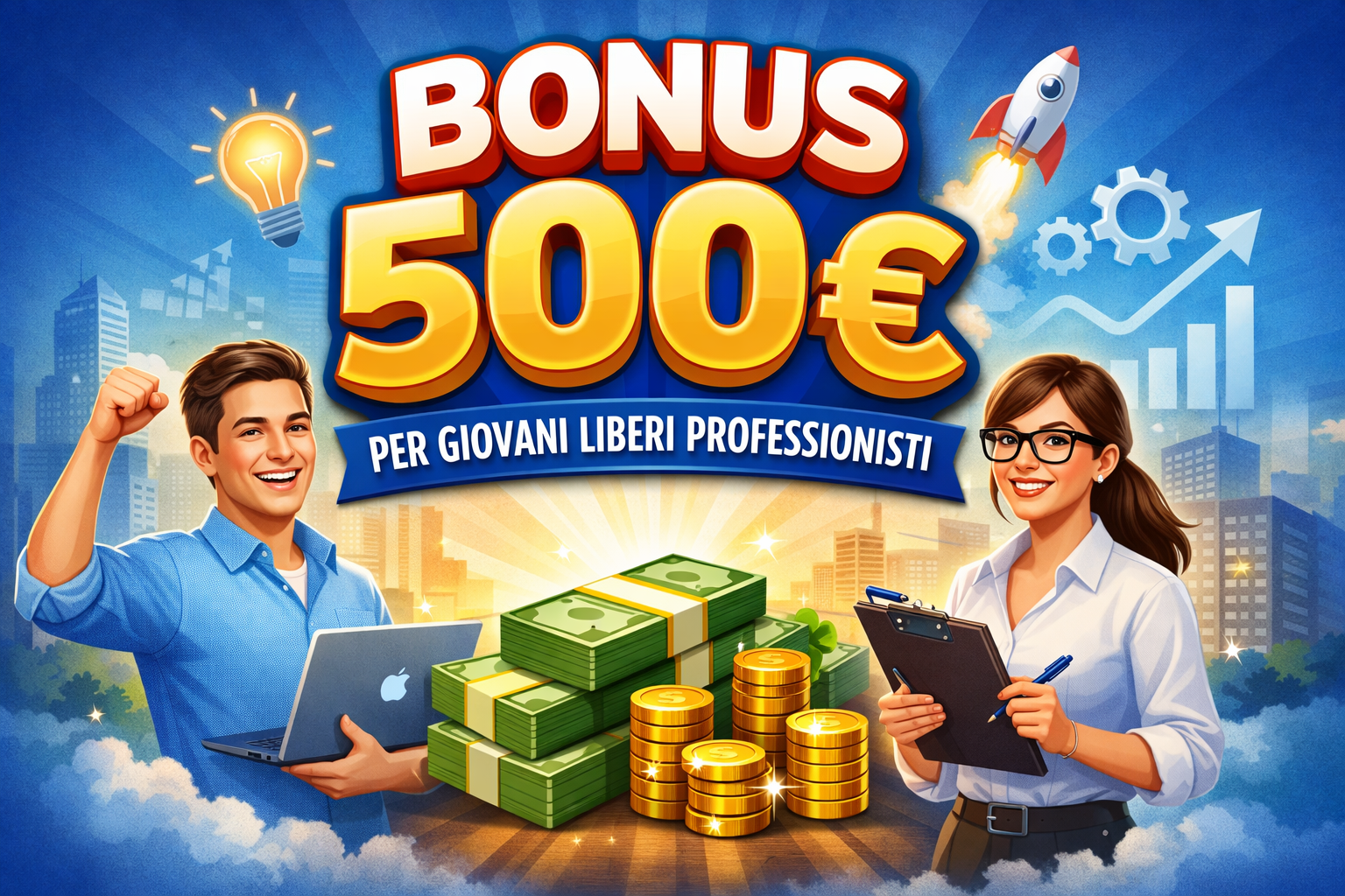 Bonus 500 euro per giovani imprenditori e liberi professionisti