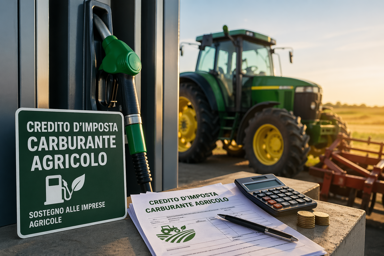 Tax credit carburante agricoltura 2026: bonus fino al 20% su gasolio e benzina